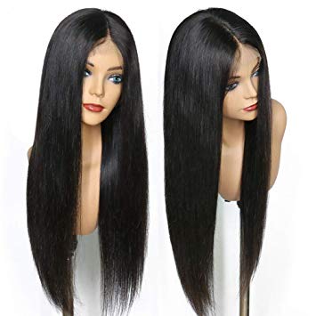 Eayon Hair 13x6 Lace Front Human Hair Wigs with Baby Hair Natural Straight Brazilian Remy Hair Lace Wig 130% Density 14 inch