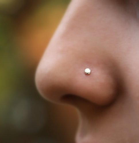 Nose Ring - Nose Stud - Cartilage Tragus Earring - Sterling Silver - 2mm Disk - 20G to 16G Post