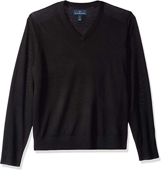 Amazon Brand - BUTTONED DOWN Men's Italian Merino Wool Lightweight Cashwool V-Neck Sweater