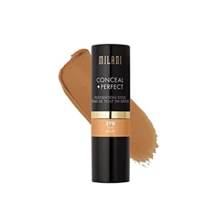 Milani Conceal   Perfect Foundation Stick - Tan (0.46 Ounce) Vegan, Cruelty-Free Cream Foundation - Cover Under-Eye Circles, Blemishes & Skin Discoloration for a Flawless Finish