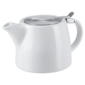 Benail 18 oz Tea pot with infuser and SLS lid (White)