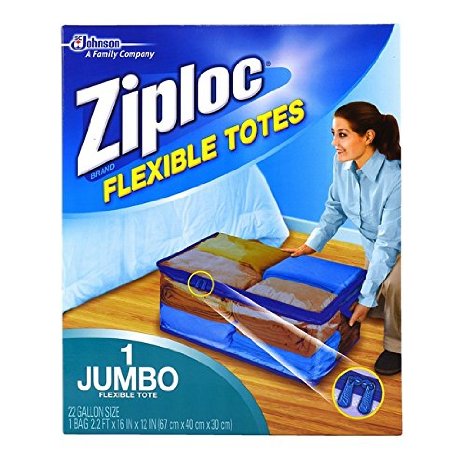 Ziploc Flexible Totes 22 Gallon XXL Bag  Qty1