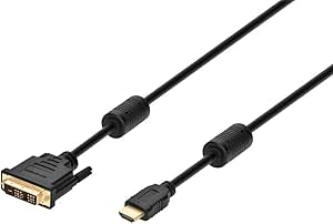 Monoprice High Speed HDMI to DVI Adapter Cable with Ferrite Cores, 28AWG, Deep Color Support, 10 Feet, Black