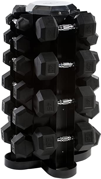 CAP Barbell Rubber Hex Dumbbell Set, 550-Pound