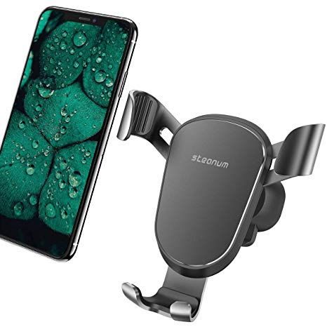Car Phone Mount, Steanum Gravity Phone Mount Air Vent Cell Phone Holder Car Cradles with 360° Rotation Compatible iPhone Xs MAX X XR 8 7 6 Plus Galaxy S9 S8 Plus S7 S6 Edge Note 8 9 LG Google etc