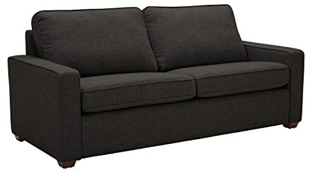 Rivet Andrews Contemporary Sofa with Removable Cushions, 82"W, Dark Grey