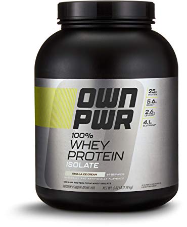 OWN PWR 100% Whey Protein Isolate Powder, Vanilla Ice Cream, 5 lb