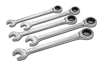 5pc SAE Ratcheting Combination Wrench Set | ARES 70059 | 72 Tooth Ratchet Mechanism Works with a 5° Sweep for Confined Areas …