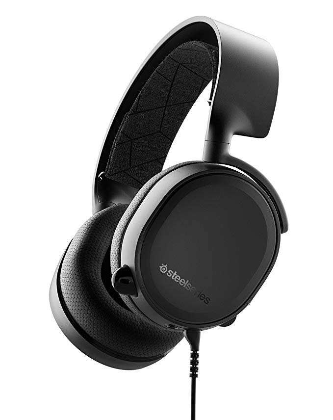 SteelSeries Arctis 3 (2019 Edition) All-Platform Gaming Headset for PC, Playstation 4, Xbox One, Nintendo Switch, VR, Android, and iOS, Black