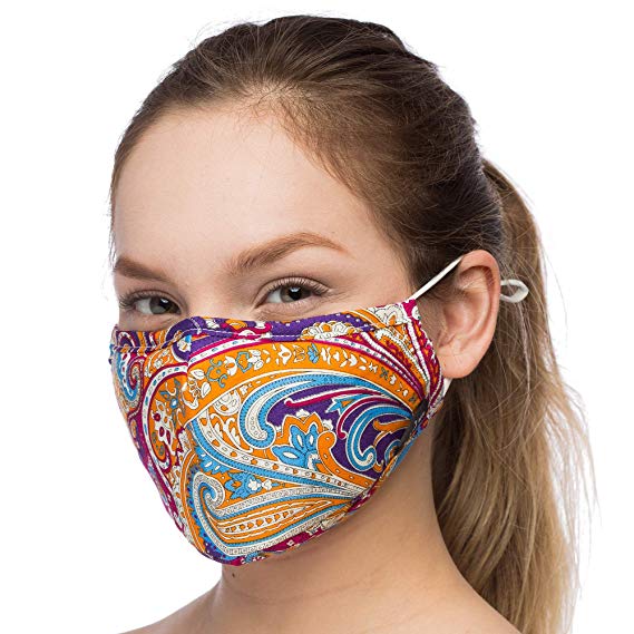 Anti Dust Face Mouth Cover Mask Respirator - Dustproof Anti-bacterial Washable - Reusable masks Respirator Comfy - Cotton Germ Protective Breath Healthy Safety Warm Windproof Mask (Orange-Mix2)