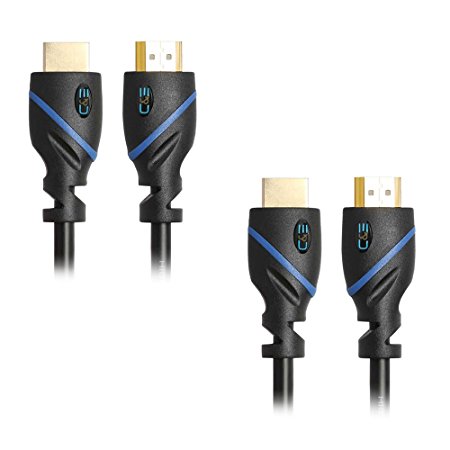 C&E CNE71078 High-Speed HDMI Cable Supports Ethernet, 3D and Audio Return, 30-Feet, 2 Pack