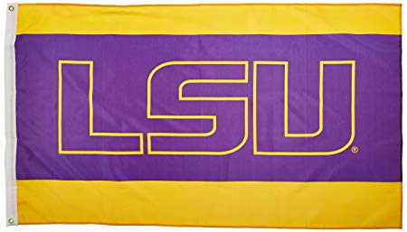 NCAA Louisiana State Fightin Tigers 3-by-5 Foot Flag LSU Logo with Grommets