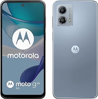 Motorola Moto (g53 5G, 6.5 Inch 120 Hz Display, 50 MP Camera, Dolby Atmos Stereo Speakers, 5000 mAh Battery,TurboPower Charging, 5G, Snapdragon 480  Processor, 4/128 GB, Dual SIM), Arctic Silver