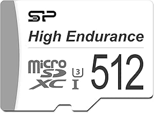 Silicon Power 512GB High Endurance UHS-I microSDXC Memory Card with SD Adapter