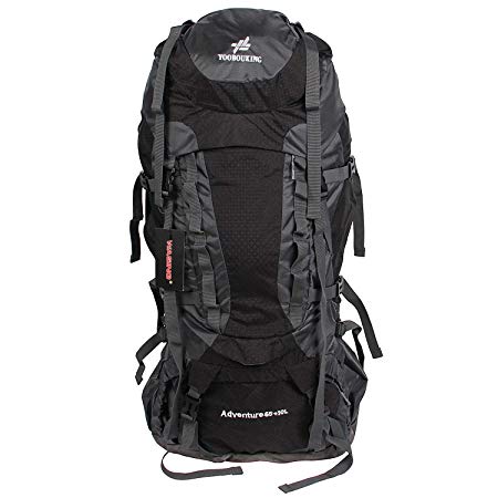 WASING 75L Internal Frame Backpack for Outdoor Hiking Travel Climbing Camping Mountaineering with Rain Cover