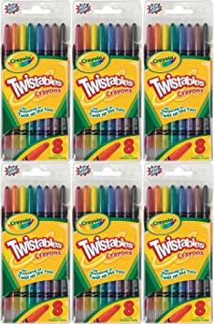 Crayola Twistable Crayons 8 In A Pack (Pack of 6) 48 Crayons Total