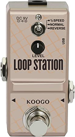 Koogo Guitar Looper Pedal Tiny Loop Station Pedals for Electric Instrument Looping 10Min 3 Modes