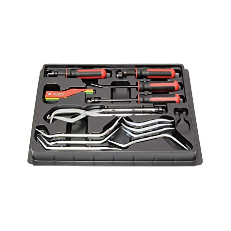 ABN | Brake Drum Tool Kit 15-Piece Service Brake Kit with Spring Pliers, Brake Spoons, Pad Gauge, Brake Spring Tool
