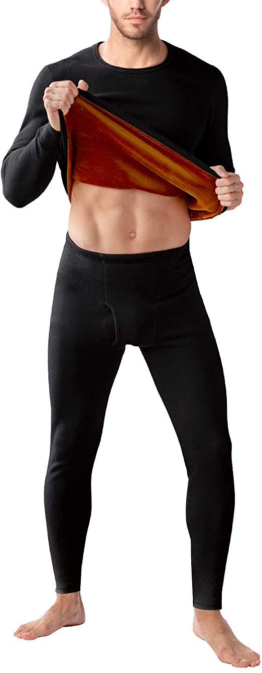 LAPASA Men’s Heavyweight Thermal Underwear Set Heavyweight Thermal Underwear Long Sleeve Tops Warm Thermal Bottoms Long Johns Pants M24, M25, M26, M63