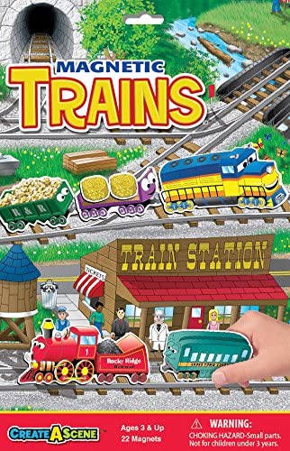 Create-A-Scene Magnetic Playset - Trains