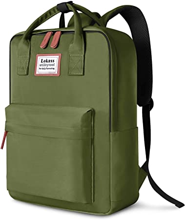 SOCKO Laptop Backpack for Women Men Stylish College Backpack School Bag Lightweight Bookbag Travel Work Carry On Backpack Casual Daypack Rucksack Computer Bag Fits up to 15.6 Inch Laptop, Green