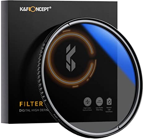 K&F Concept 58MM CPL Filter Ultra Slim Japan Optics Multi Coated Circular Polarizer Polarized Lens Filter
