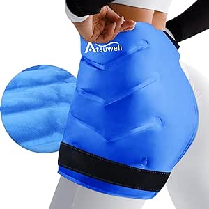 Atsuwell Extra Large Hip Ice Pack Wrap After Surgery, Reusable Cold Pack for Bursitis Hip Replacement Surgery, Gel Ice Packs for Injuries Cold Compress