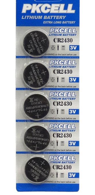BlueDot Trading CR2430 Lithium Cell Battery, 5 Count (Packaging may vary)
