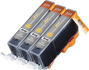 3 Gray B-Edition Ink Cartridges for CLI-226 PGI-225 Pixma MG6120 MG6220 MG8120 MG8120B MG8220 (3 Grays) by Blake Printing Supply