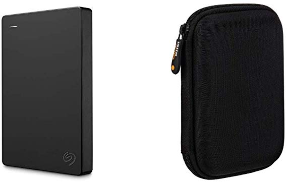 Seagate Portable 2TB External Hard Drive Portable HDD â€“ USB 3.0 for PC Laptop and Mac (STGX2000400) & AmazonBasics External Hard Drive Portable Carrying Case