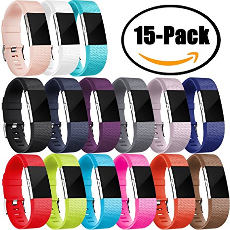 For Fitbit Charge 2 Bands, Maledan Replacement Accessory Wristbands for Fitbit Charge 2 HR, Large Small