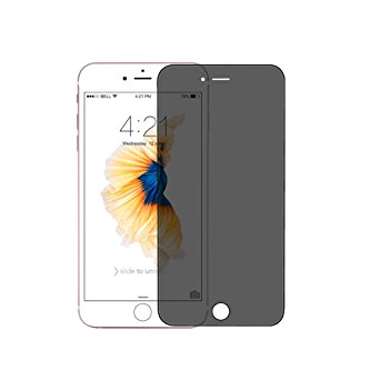 Tiamat iPhone 6 / 6S Privacy Anti-Peeping Screen Protector [Tempered Glass] HD 2.5D Curve Edge Full Screen Protector 9H Hardness Feature Anti-Scratch Anti-Fingerprint [Lifetime Replacement Warranty]