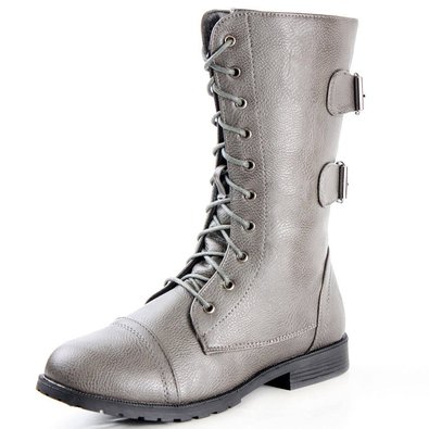 West Blvd Womens Cairo Military Lace Up Combat Boots