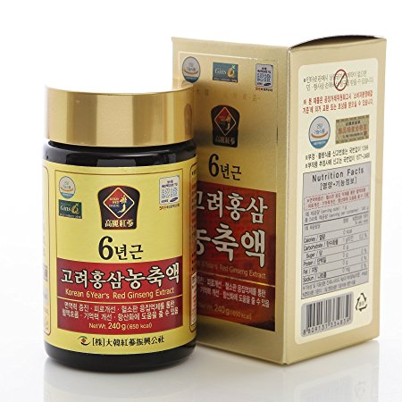 100% Pure Korean 6years Root Red Ginseng Extract, 240g(8.5oz) X 2ea, Saponin, Panax