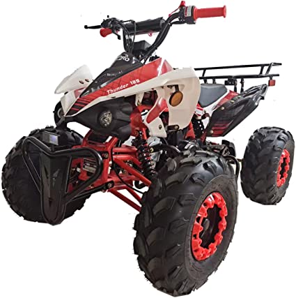 X-PRO 125cc ATV Quad Youth 4 Wheeler Adults ATVs Quads Middle Size 4 Wheelers ，Red