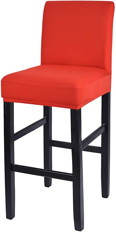 Deisy Dee Stretch Slipcovers Chair Cover for Counter Height Side Chairs Covers Stretch Protectors C171 (red)