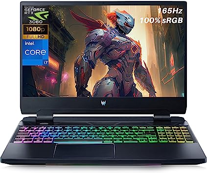 Acer Predator Helios 300 Gaming Laptop, 15.6 inch FHD IPS 165Hz Display, 14 Core Intel Core i7-12700H, NVIDIA GeForce RTX 3060, 32GB DDR5 RAM, 1TB SSD, Windows 11 Home