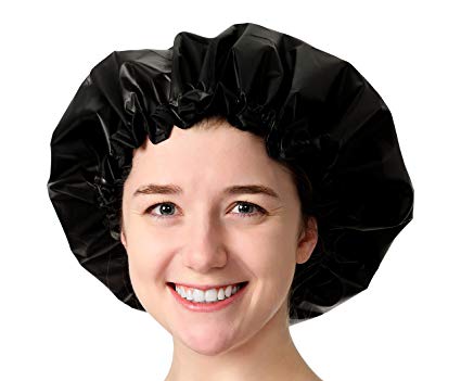 Adjustable Large Shower Cap - The Satin Dream WaterProof ShowerCap By Simply Elegant: The Best in Medium to Long Hair Products and Protection (Patent Pending)