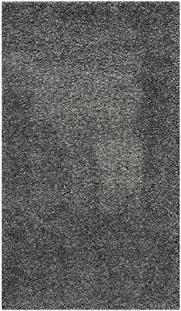 Safavieh California Shag Collection SG151-8484 Dark Grey Area Rug, 4 feet by 6 feet (4' x 6')