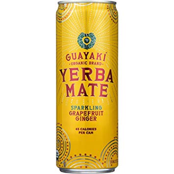 Guayaki Yerba Mate Grapefruit Ginger Sparkling Mate, 12 fl. oz. (Pack of 16)
