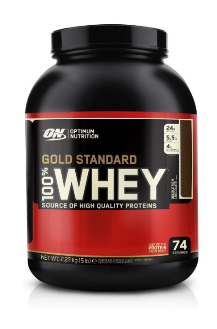 Optimum Nutrition 100% Whey Gold Standard, Double Rich Chocolate, 5 Pound