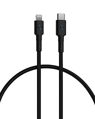[1ft] ZMI MFi Certified USB-C to Lightning Cable, Braid Black