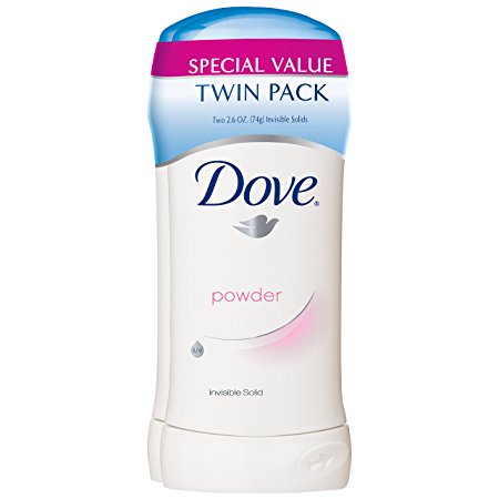 Dove Antiperspirant Powder 2.6 oz, Twin Pack