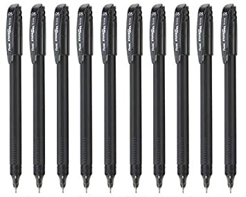 Pentel Energel - Roller Gel Pen Set - Pack of 10 (0.5mm Black)