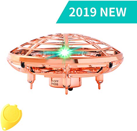 Flying Toys for Kids Mini UFO Drone Hand Operated Drones with 2 Speed, Flying Ball Drone Easy Indoor Outdoor Toys, Great Flying Drone Gift for Boys/Girls, USB Charging and Remote Controller