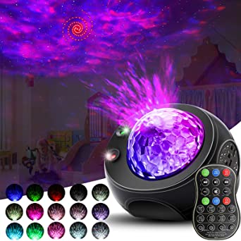 Star Projector for Bedroom Ceiling Adults,Starry Night Light Galaxy Projector for Room Party Kids Gift, 27 Modes LED Nebula Cloud/Ocean Wave/Laser Light Projector, Black