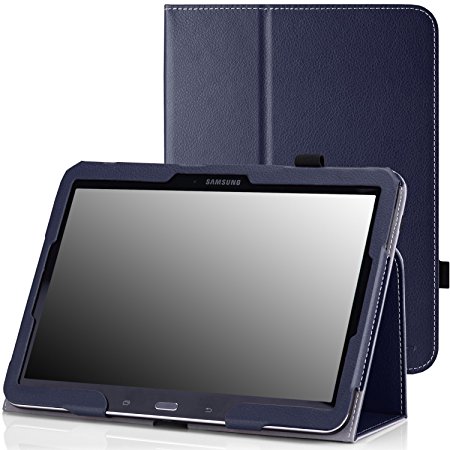 MoKo Samsung Galaxy Tab 3 10.1 and Galaxy Tab 4 10.1 Case - Slim Folding Cover Case for Samsung Galaxy Tab 3 10.1 and Tab 4 10.1 Inch Android Tablet, INDIGO (with Smart Cover Auto Wake / Sleep)