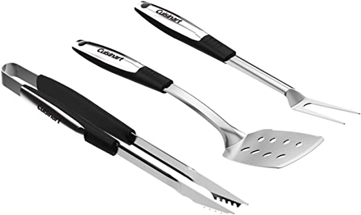 Cuisinart CGS-233BK Grilling Tool Set, 3-Piece, Black