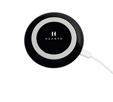 Hearth Slim, Convenient Wireless Charger for iPhone X/8/8 Plus, Nexus 5/6/7, S8/S8 /S7/S7 Edge/S6 Edge  & Note 5 - Onyx Black