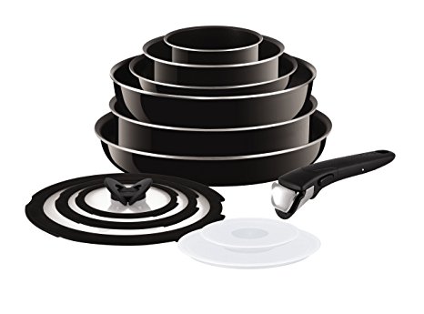 Tefal (T-Fal) Ingenio (Non Induction) 13 Piece Enamel Pan Set with Detachable Handles